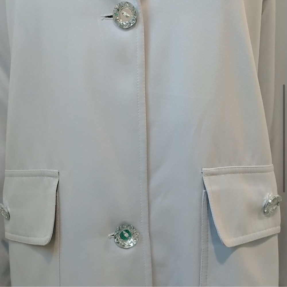 Reflections by SPIEGEL pale blue coat Women’s size medium chic layered look M - Picture 7 of 16